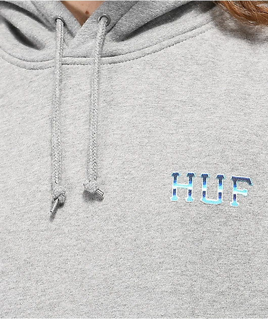huf blue rose hoodie