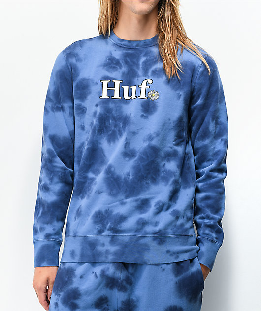 HUF Mens Big Script Long-Sleeve Crew-Neck Sweatshirt