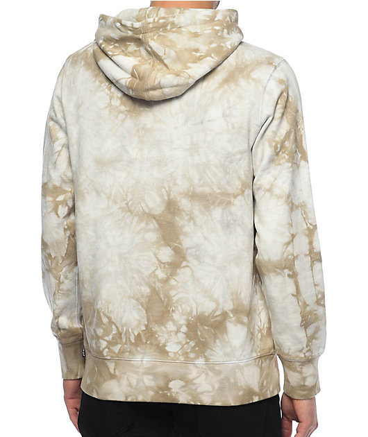 beige tie dye hoodie