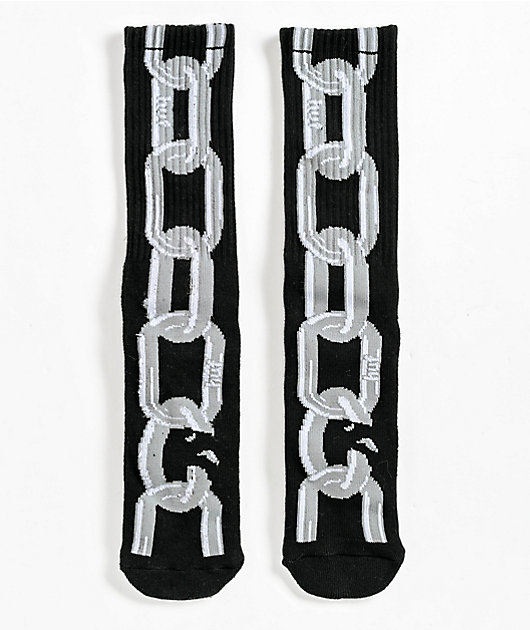 HUF Linked Black Crew Socks