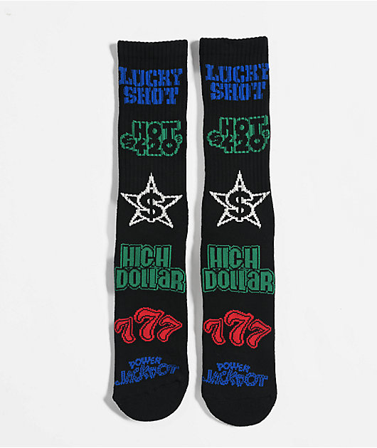 HUF Lucky Black Crew Socks