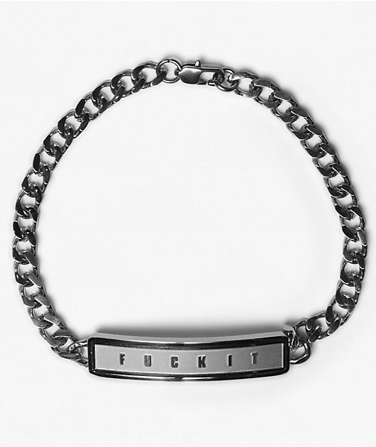 HUF Mini ID Silver Bracelet