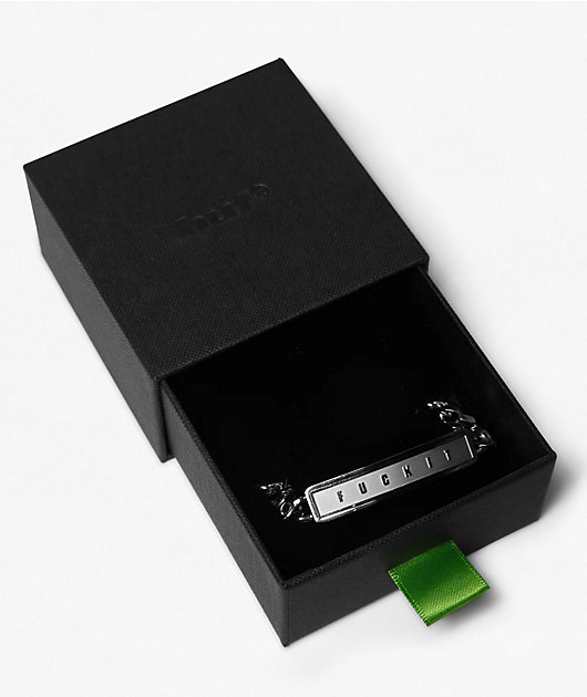 HUF Mini ID Silver Bracelet