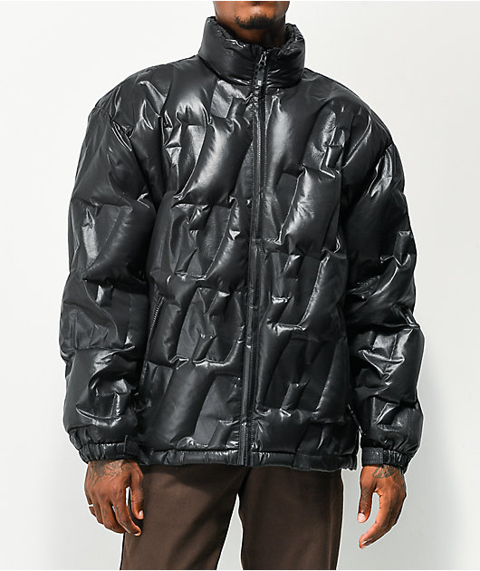 HUF Monogram Black Puffer Jacket