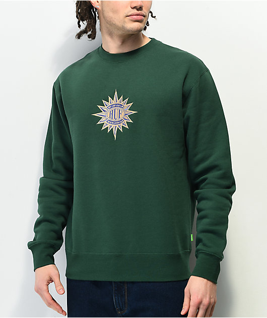 Sun Forest Green Crew Neck Sweatshirt