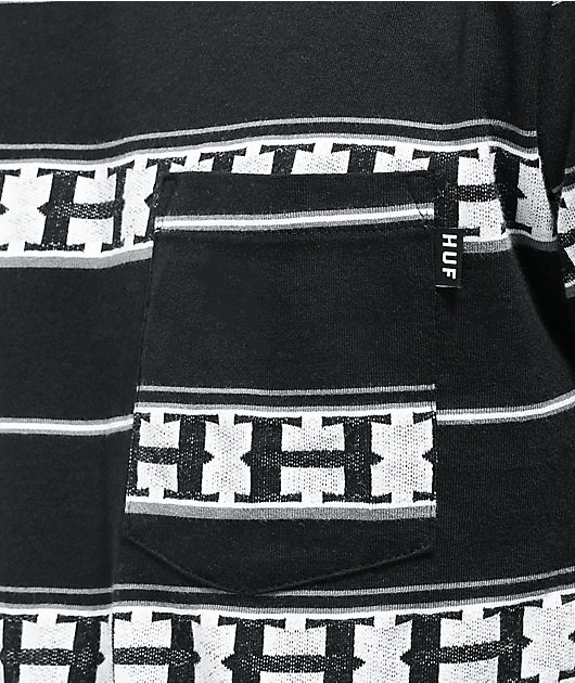 HUF Palisades Stripe Knit Black T-Shirt