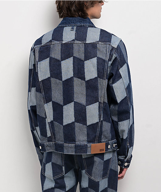 HUF Patchwork Blue Denim Jacket | Zumiez