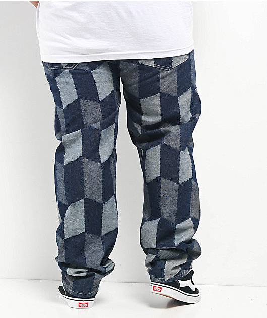 デニム・ジーパン AEAE CHECK PATCHWORK DENIM PANTS 5BJH1114 CHECK PATCHWORK DENIM PANTS [LIGHT BLUE] – aeae JAPAN