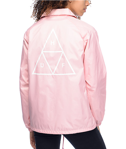 pink coach jacket womens