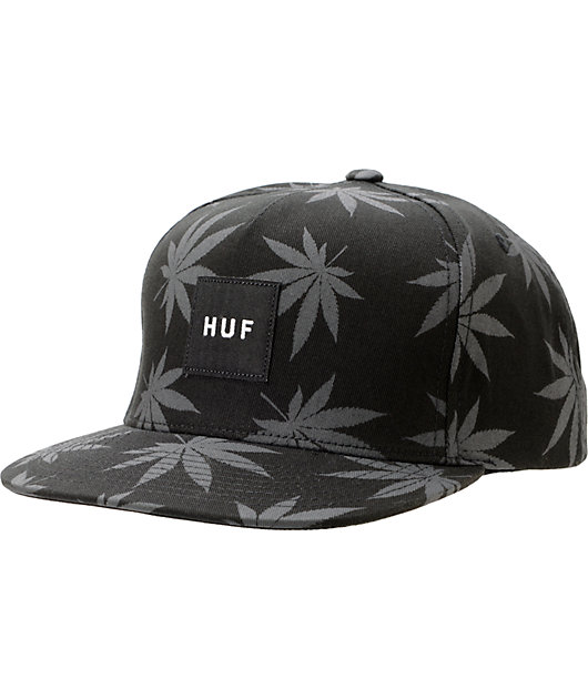 HUF Plantlife Black Grey Snapback Hat | Zumiez