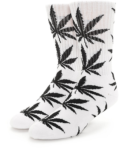 HUF Plantlife Black & White Crew Socks | Zumiez