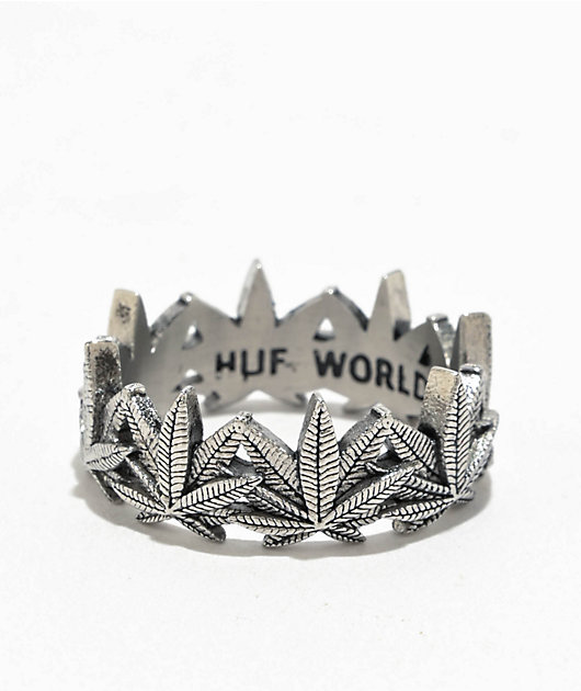 HUF Plantlife Silver Ring | Zumiez