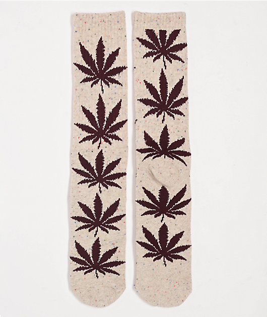 HUF Plantlife Speckled Cream Crew Socks