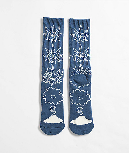 HUF Self Destruction Buddy Blue Crew Socks