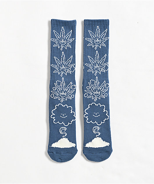 HUF Self Destruction Buddy Blue Crew Socks