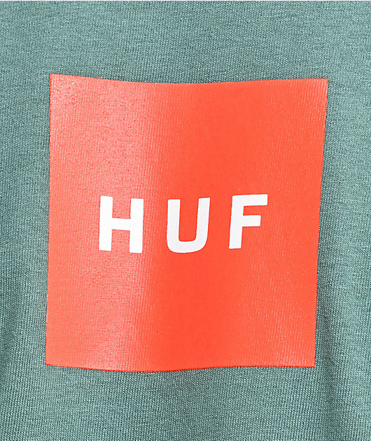 HUF SET Box T Shirt in Sage Size S