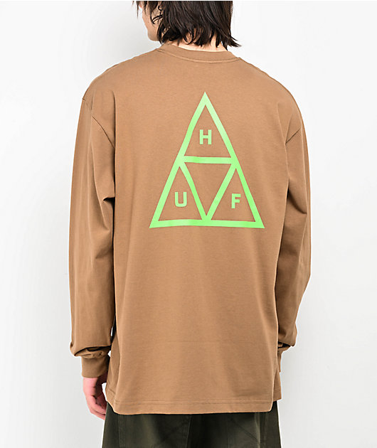 T-shirt Manches 3/4 HUF Taille L Neuf - Style Embellished, Coupe Régulière