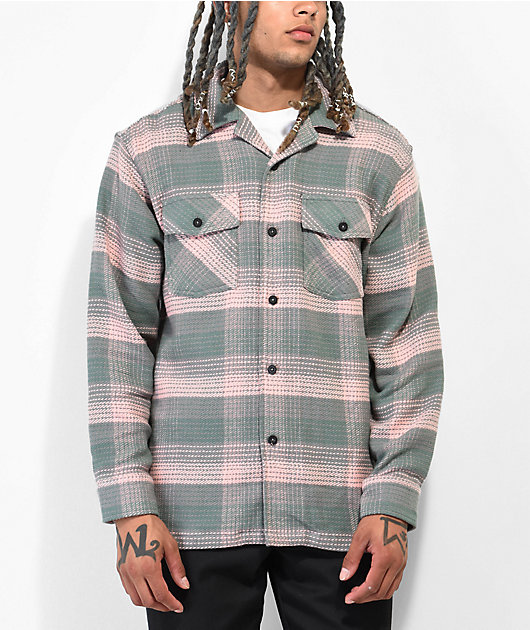 HUF Smash Pink & Green Flannel Shirt