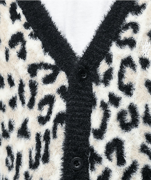 HUF Snow Leopard White Cardigan