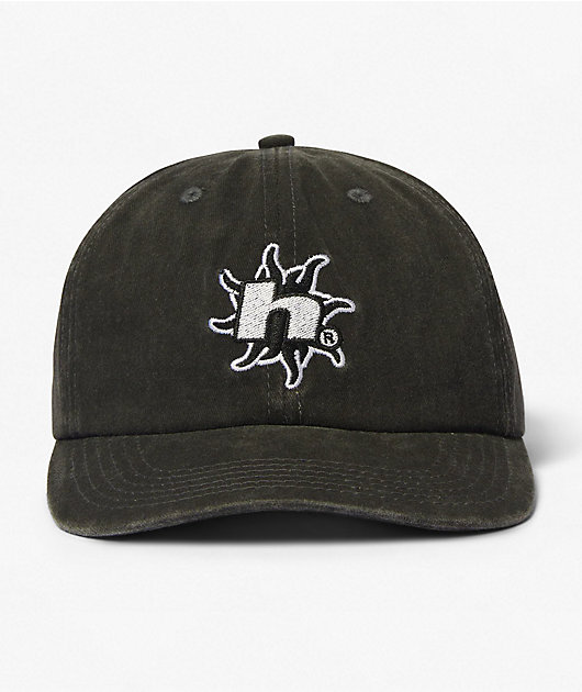 HUF Sol Black Wash Denim Strapback Hat