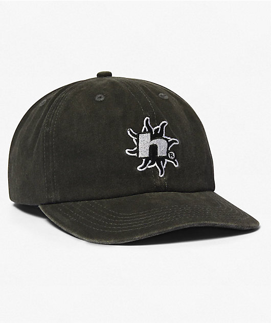 HUF Sol Black Wash Denim Strapback Hat