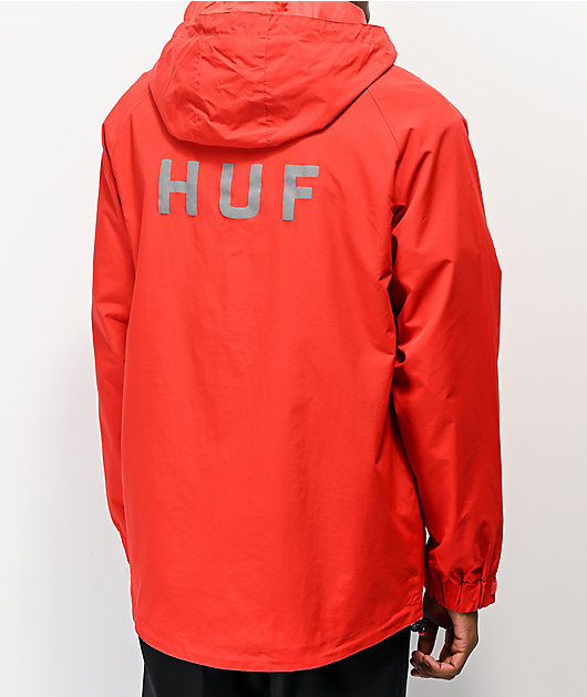 HUF Standard Shell 2 Red Windbreaker Jacket