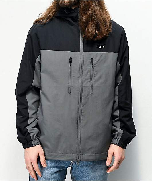 HUF Standard Shell 3 Grey & Black Windbreaker Jacket