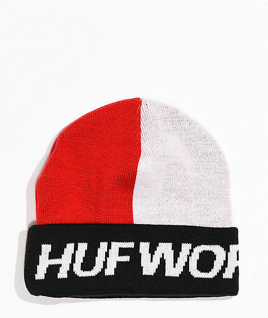 HUF Street Blocked gorra roja y blanca