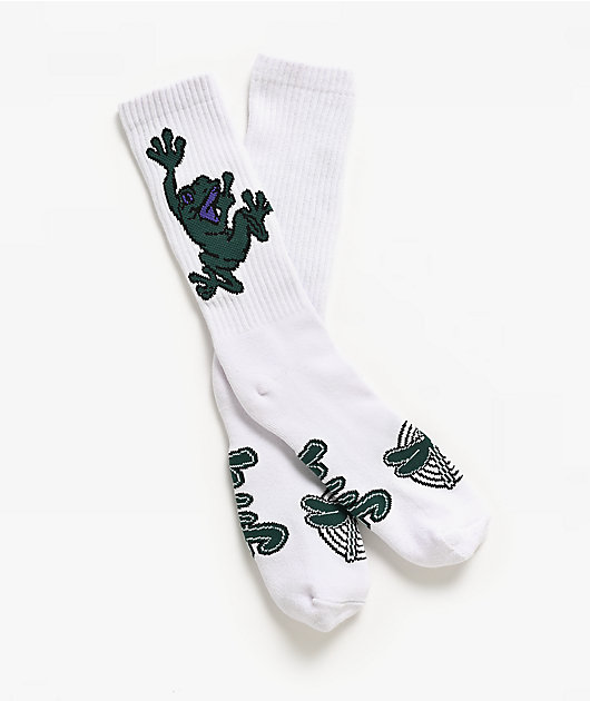 HUF Stuck On You White Crew Socks