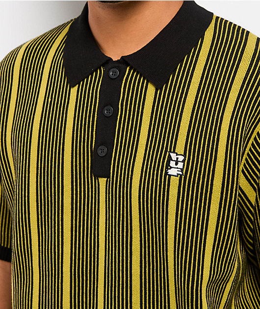 HUF Trace Stripe Moss Knit Polo Shirt | Zumiez