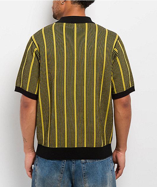 トップス huf-SCRIPT STRIPE VELOR POLO HUF｜SCRIPT STRIPE VELOR LS POLO ハフ ポロシャツ | Rakuten