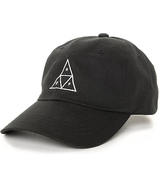 udeladt Lavet af Nat HUF Triangle Black Baseball Strapback Hat | Zumiez