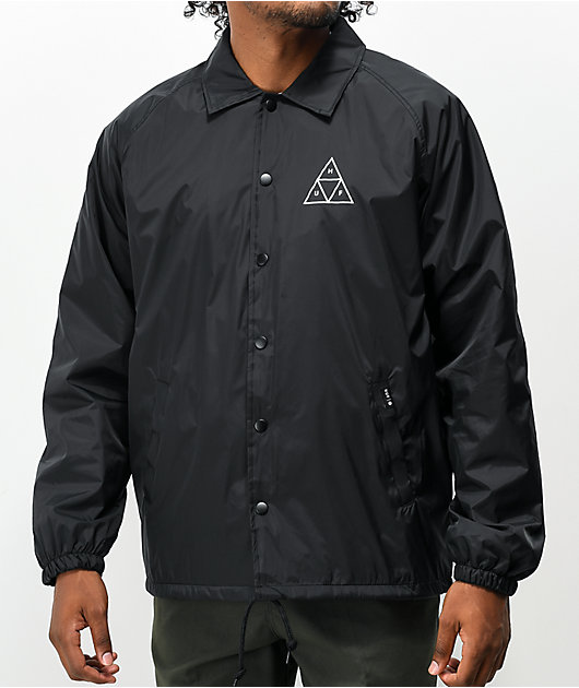 HUF Triple Triangle Black Coaches Jacket