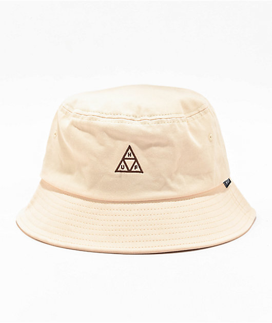 HUF Triple Triangle Set Natural Bucket Hat | Zumiez