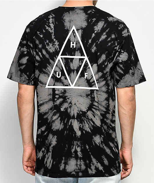 HUF Triple Triangle camiseta lavado en negro