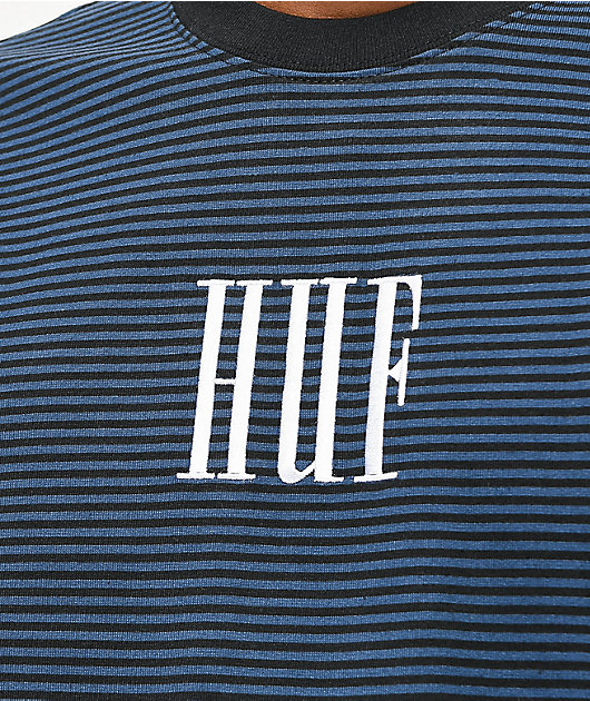 HUF Vilmos Blue, Green & Yellow Colorblock Stripe Knit Long Sleeve T-Shirt