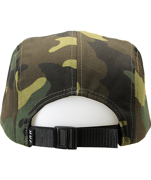 HUF Woodland Camo Box Logo 5 Panel Hat