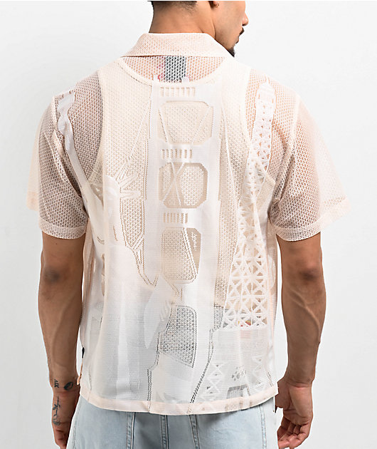 HUF World Tour Lace Short Sleeve Button Up Shirt | Zumiez