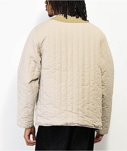 HUF Worldwide Beige Reversible Jacket | Zumiez