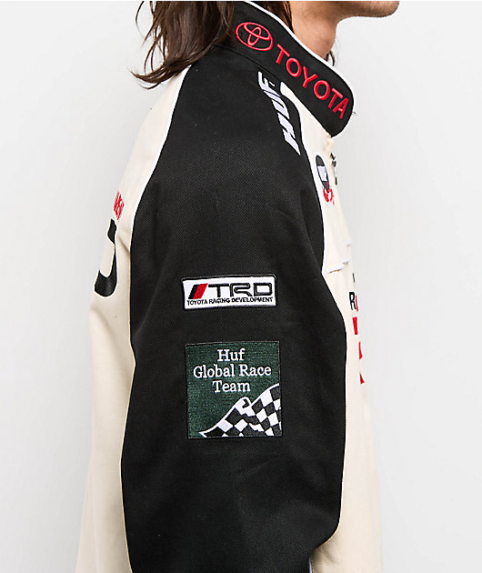 HUF x Toyota TRD Podium Natural & Black Racing Jacket