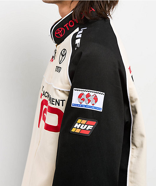 HUF x Toyota TRD Podium Natural & Black Racing Jacket