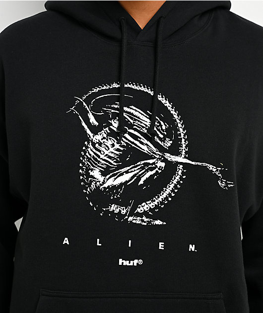 HUF x ALIEN Fossilized Black Hoodie