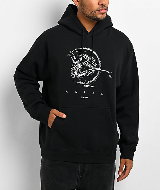 HUF x ALIEN Fossilized Black Hoodie