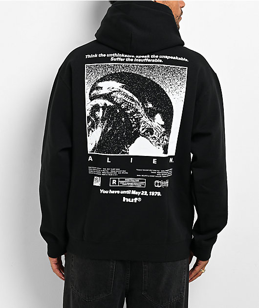 HUF x ALIEN Fossilized Black Hoodie