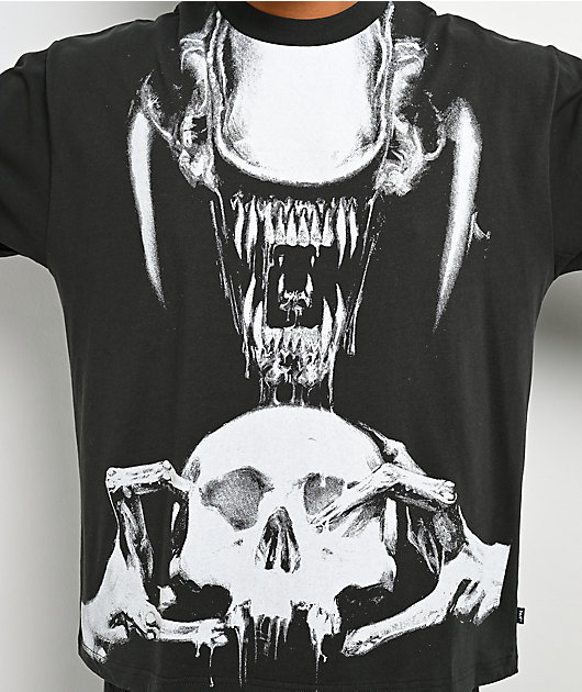 HUF x ALIEN Xenomorph Black Wash Long Sleeve T-Shirt
