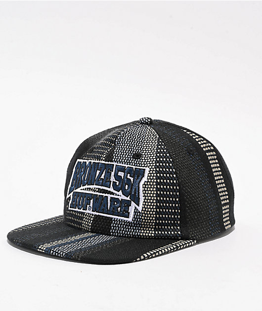 HUF x Bronze 56K Baja Black & Blue Snapback Hat | Zumiez