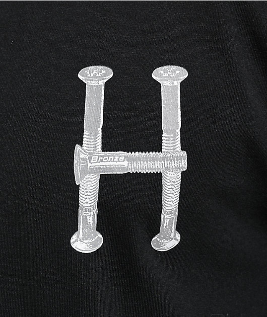 HUF x Bronze 56K Bolts Black T-Shirt | Zumiez