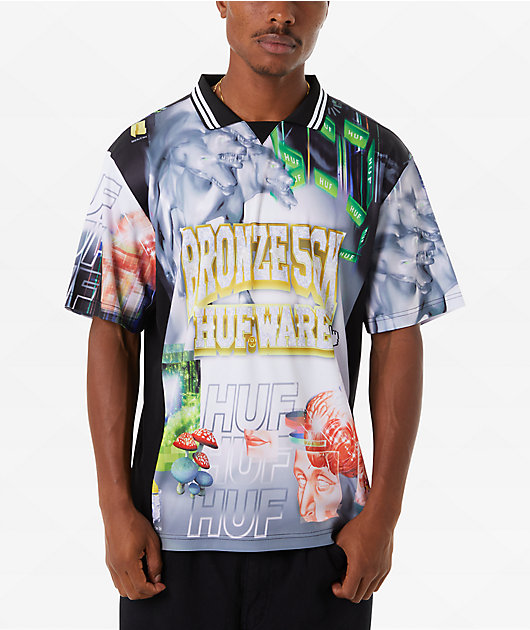 HUF x Bronze 56K Glitched Soccer Jersey | Zumiez