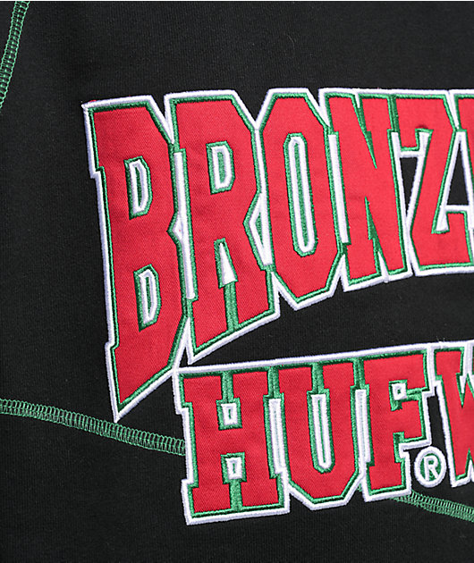 HUF x Bronze 56K Hufware Black Crewneck Sweatshirt | Zumiez