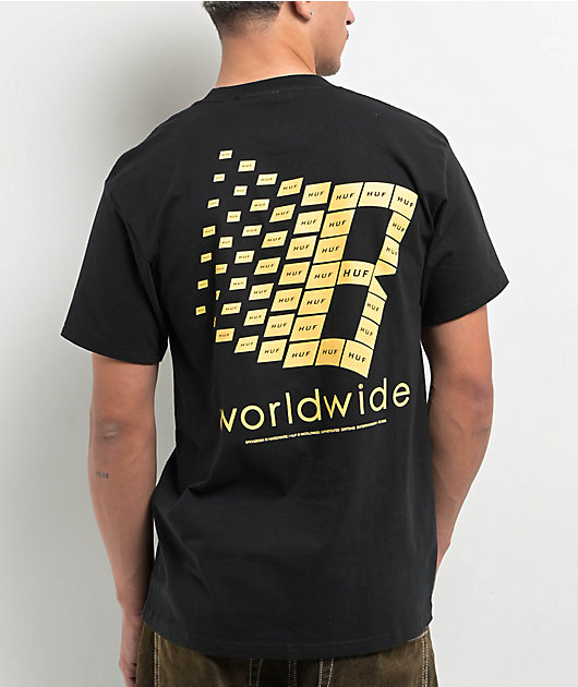 HUF x Bronze 56K Worldwide Black T-Shirt | Zumiez